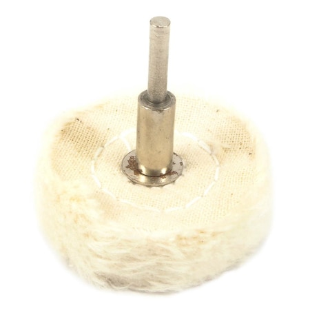 Forney Buffing Wheel, Cotton, 1-1/2 in x 1/8 in Shaft 60204